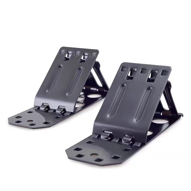 YOKOKO 2 PCS Wheel Chocks, Heavy Duty Metal Wheel Chock Blocks Foldable Tire Stoppers for Automotive, Car, SUV, Trailer, RV, Trucks & Camper - Image 1